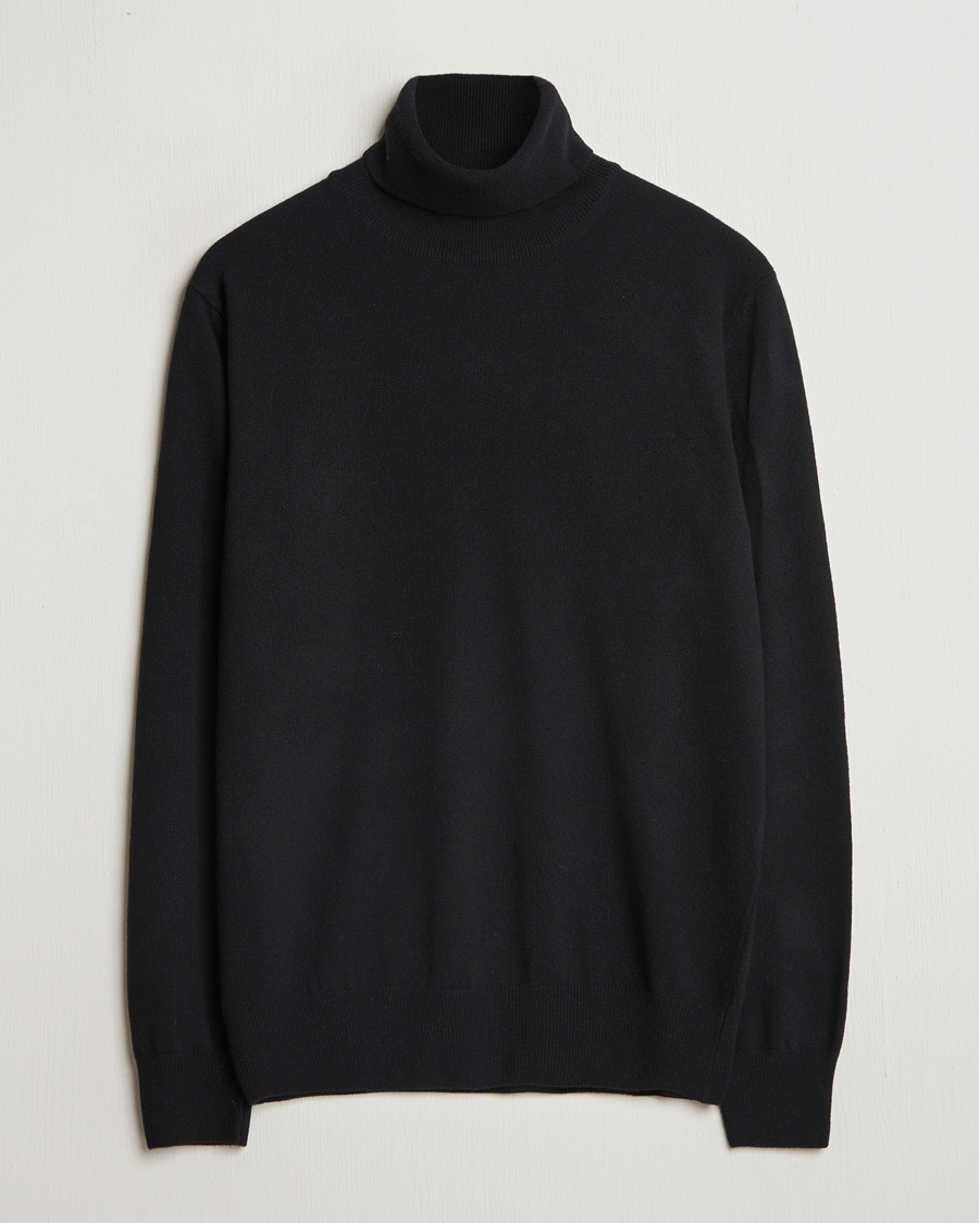 Herr | Tröjor | Morgano | Wool/Cashmere Rollneck Black