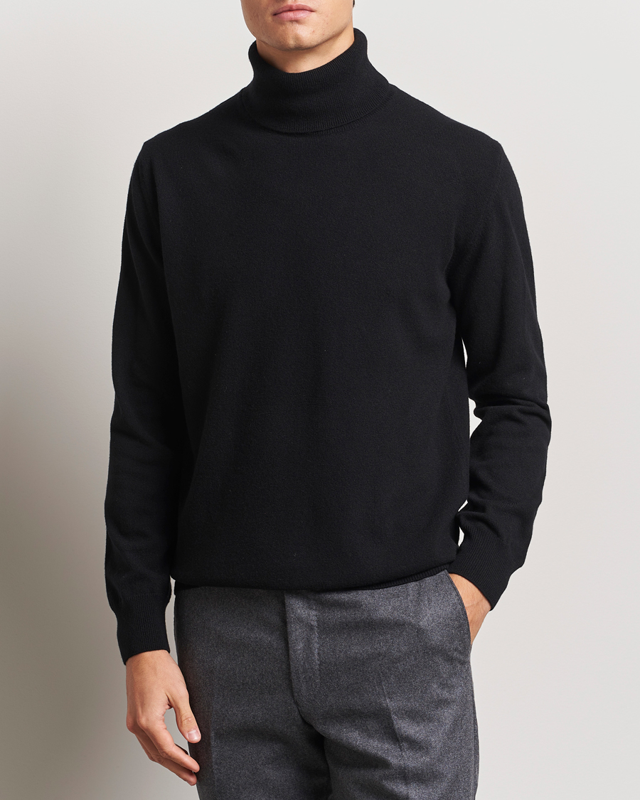 Herr | Tröjor | Morgano | Wool/Cashmere Rollneck Black
