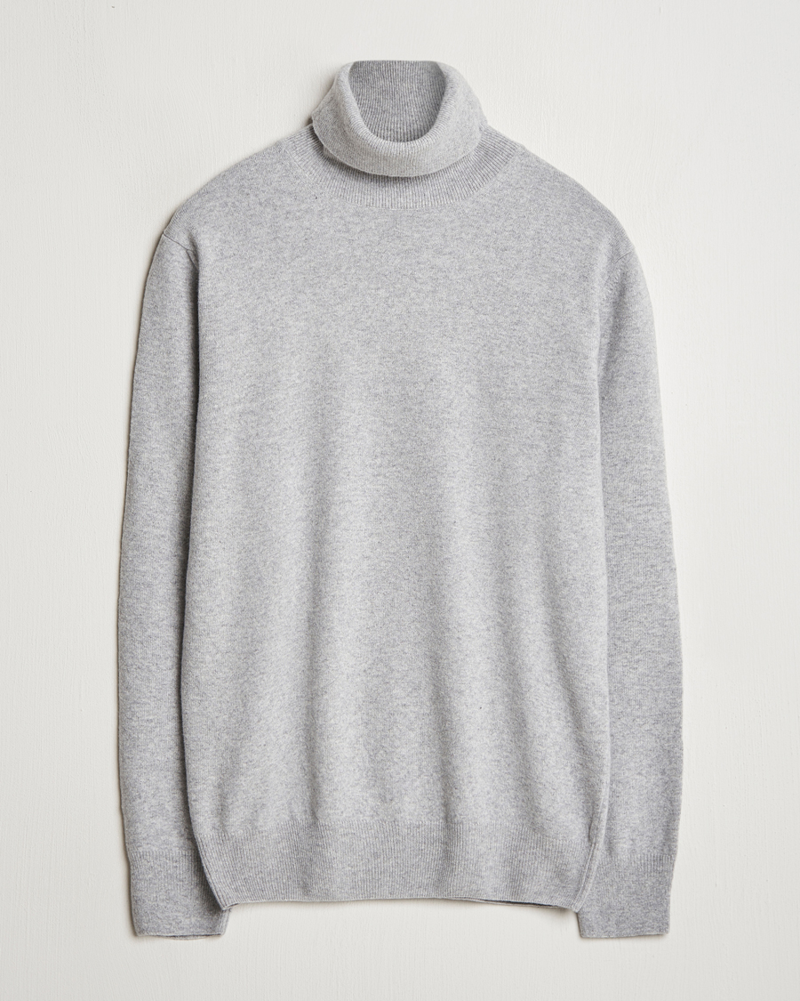 Herr | Tröjor | Morgano | Wool/Cashmere Rollneck Mid Grey