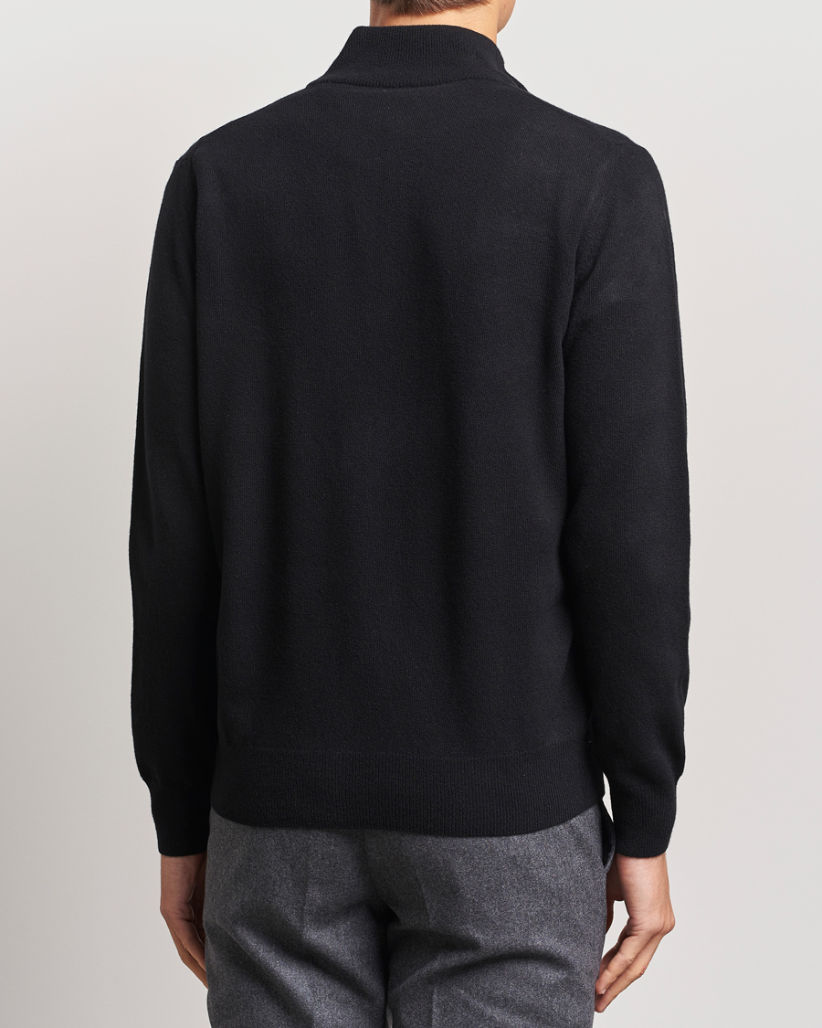 Herr | Tröjor | Morgano | Wool/Cashmere Half-Zip Black