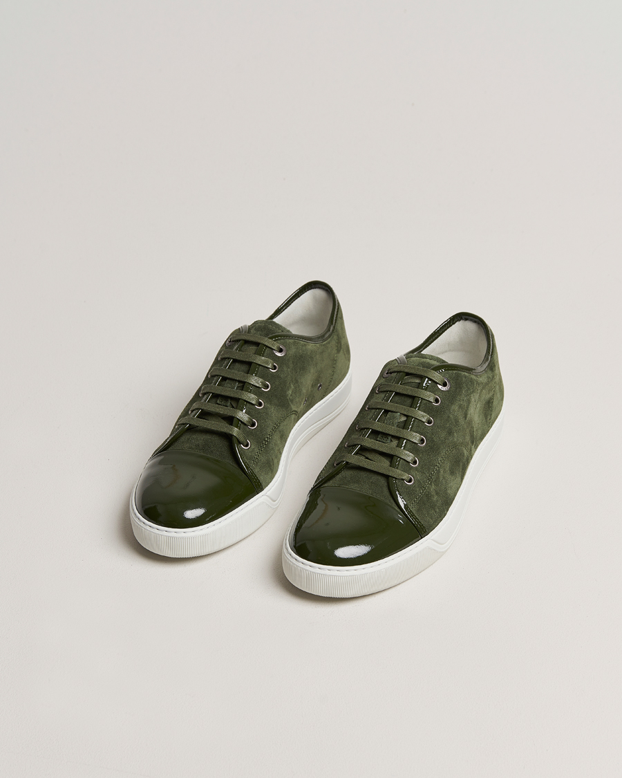 Herr | Lanvin | Lanvin | Patent Cap Toe Sneaker Olive