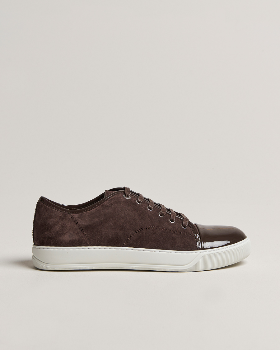Herr | Sneakers | Lanvin | Patent Cap Toe Sneaker Dark Brown