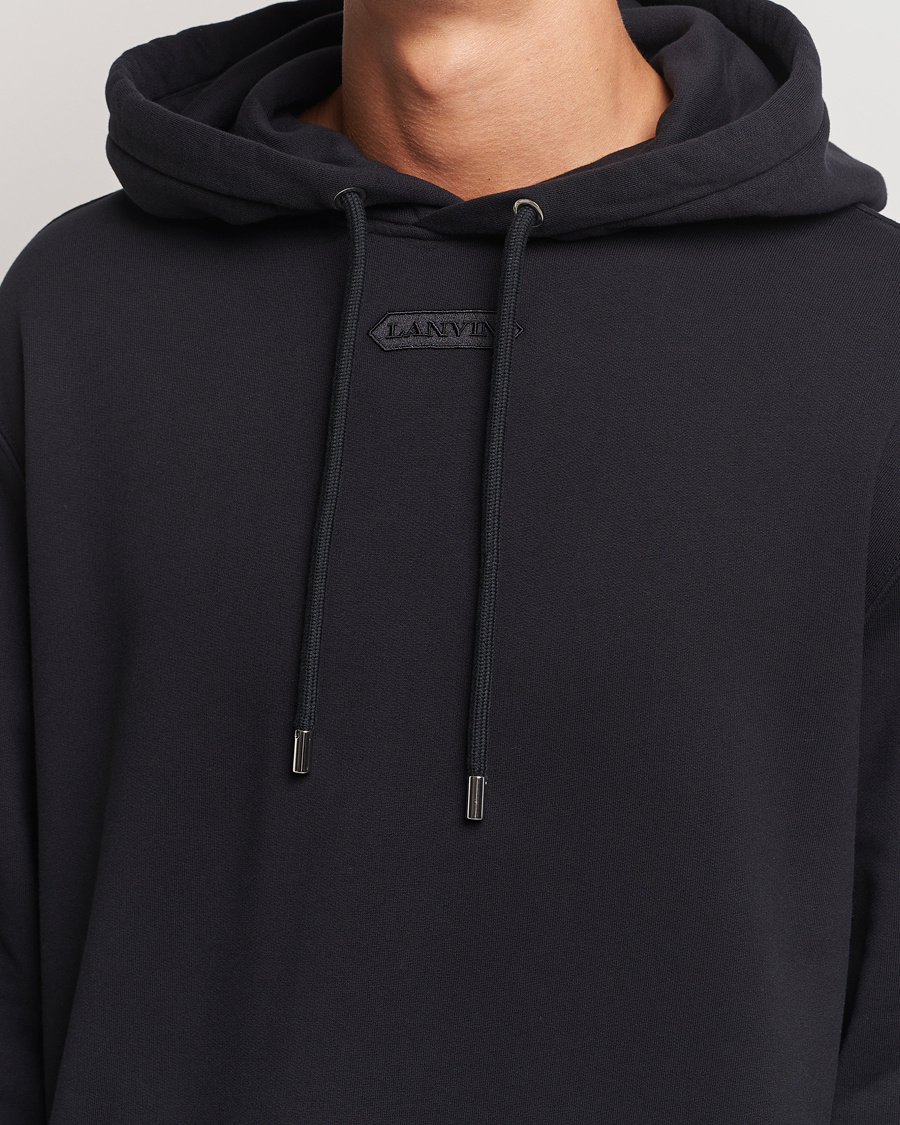 Herr | Tröjor | Lanvin | Patch Logo Hoodie Black
