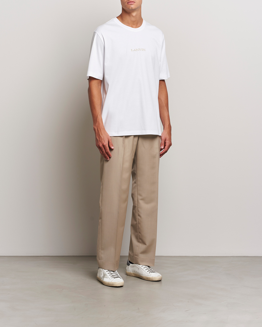 Herr | T-Shirts | Lanvin | Embroidered Logo T-Shirt White