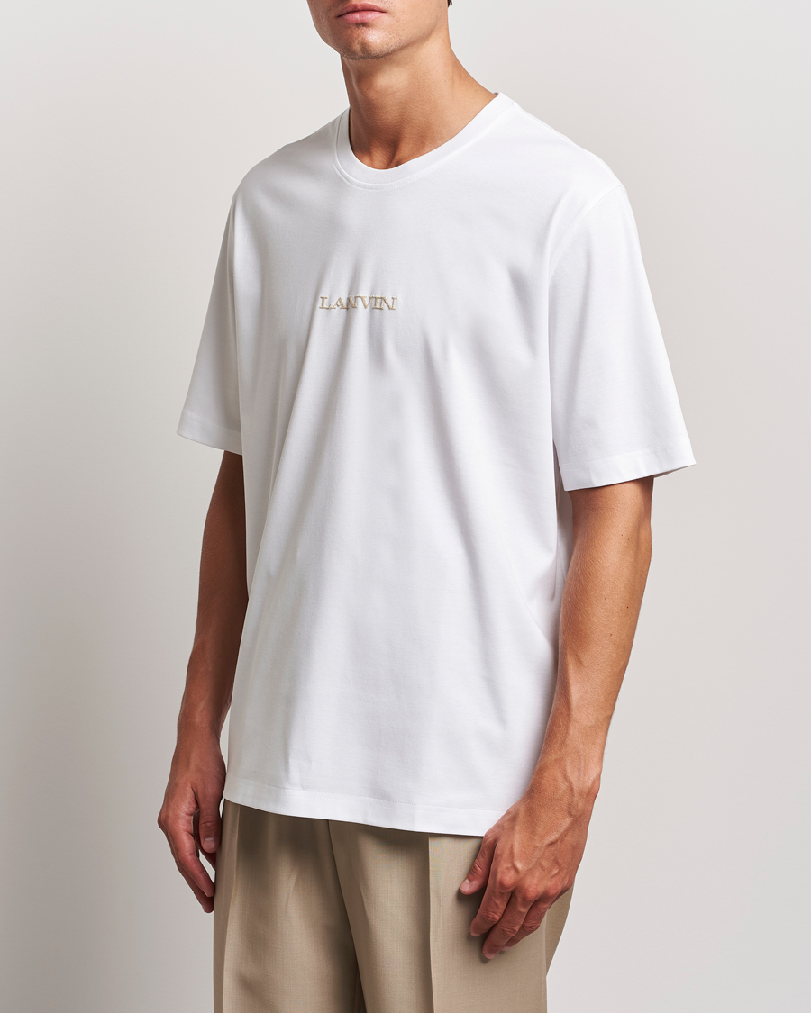 Herr | T-Shirts | Lanvin | Embroidered Logo T-Shirt White
