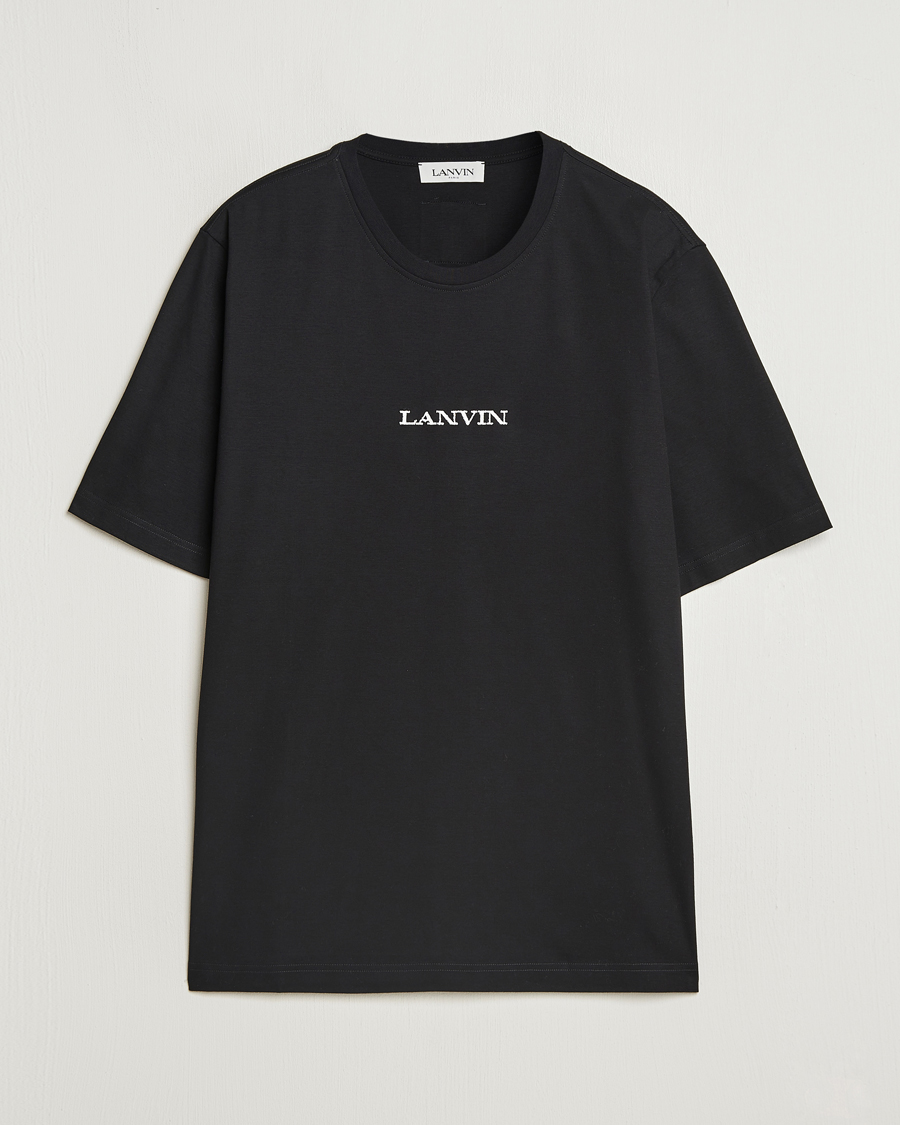 Herr | T-Shirts | Lanvin | Embroidered Logo T-Shirt Black