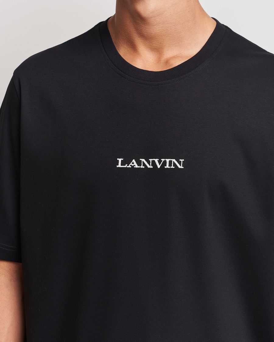Herr | T-Shirts | Lanvin | Embroidered Logo T-Shirt Black