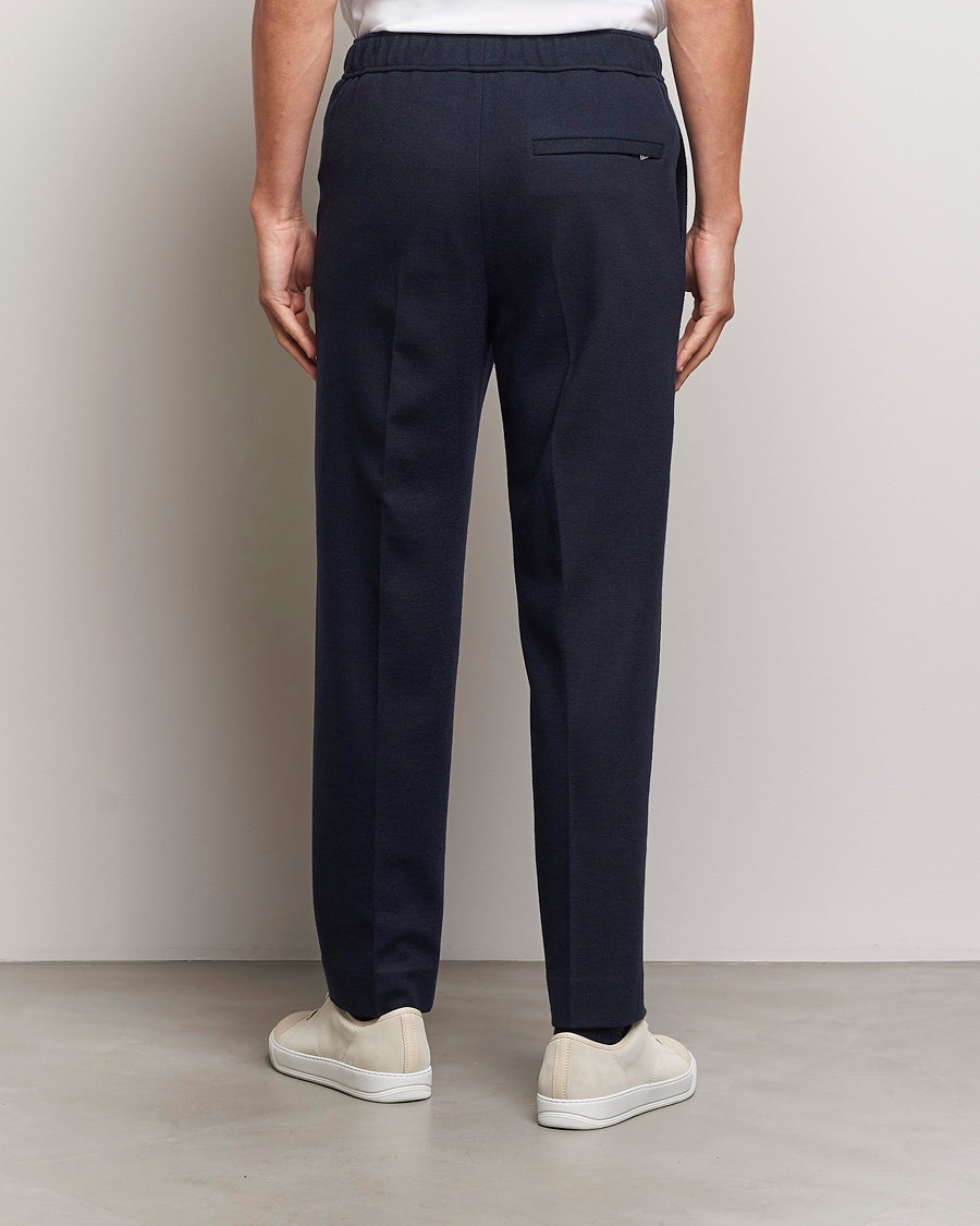 Herr | Byxor | Lanvin | Wool Drawstring Trousers Navy