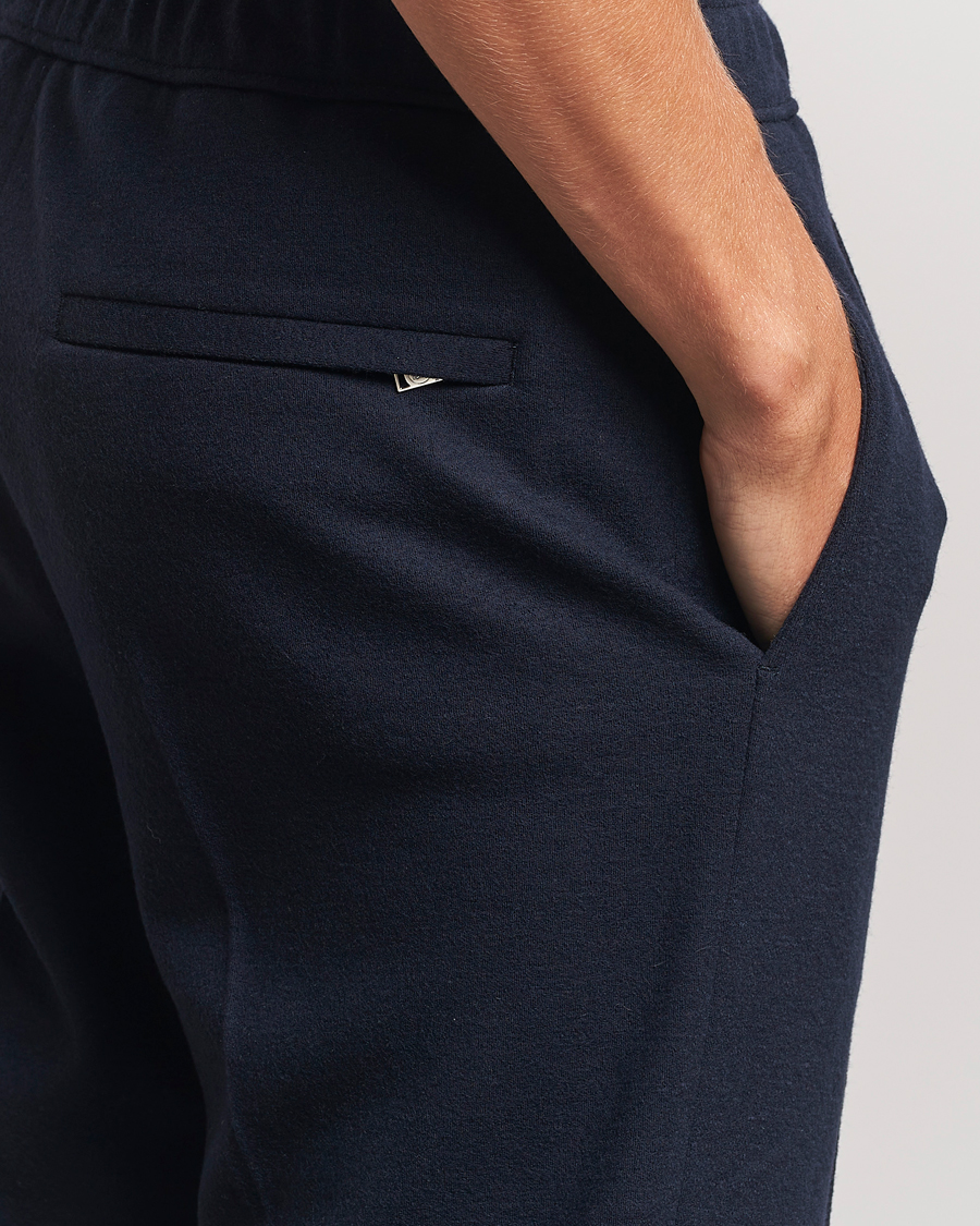 Herr | Byxor | Lanvin | Wool Drawstring Trousers Navy