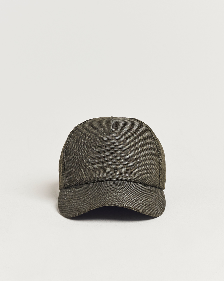 Herr | Senast inkommet | Wigéns | Baseball Linen Cap Dark Olive