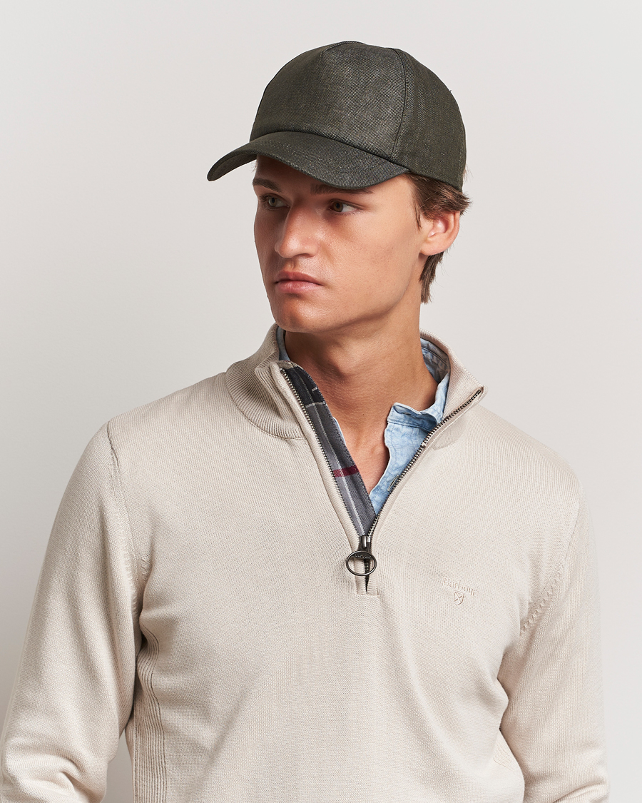 Herr | Accessoarer | Wigéns | Baseball Linen Cap Dark Olive