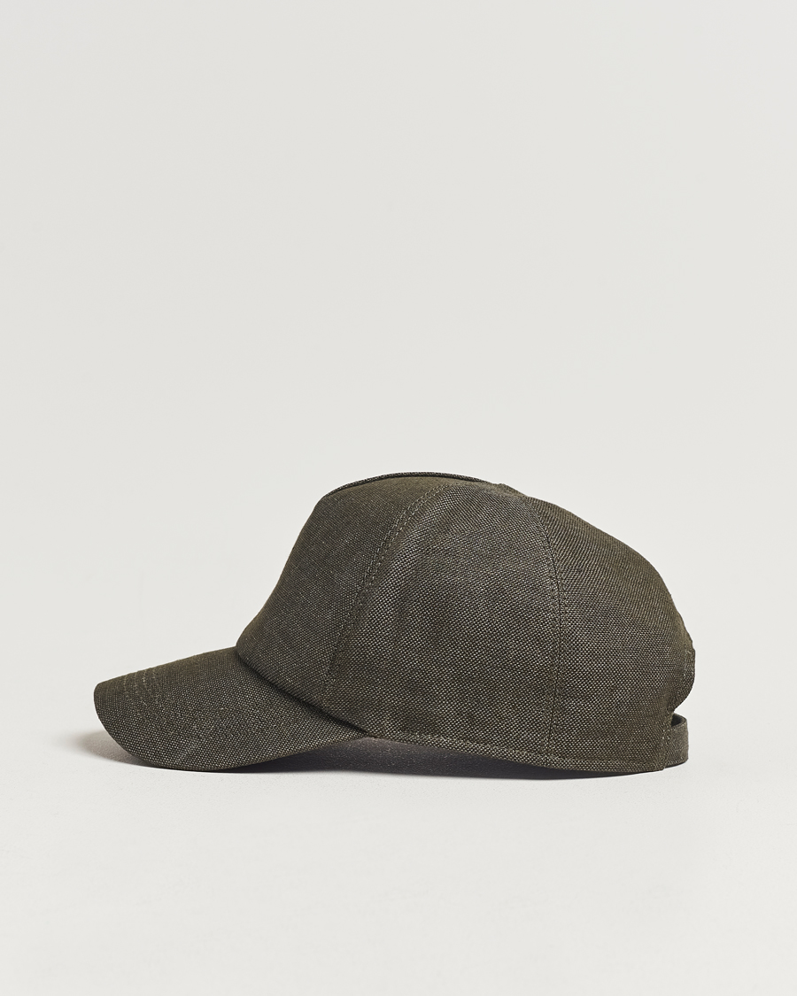 Herr | Wigéns Baseball Linen Cap Dark Olive | Wigéns | Baseball Linen Cap Dark Olive