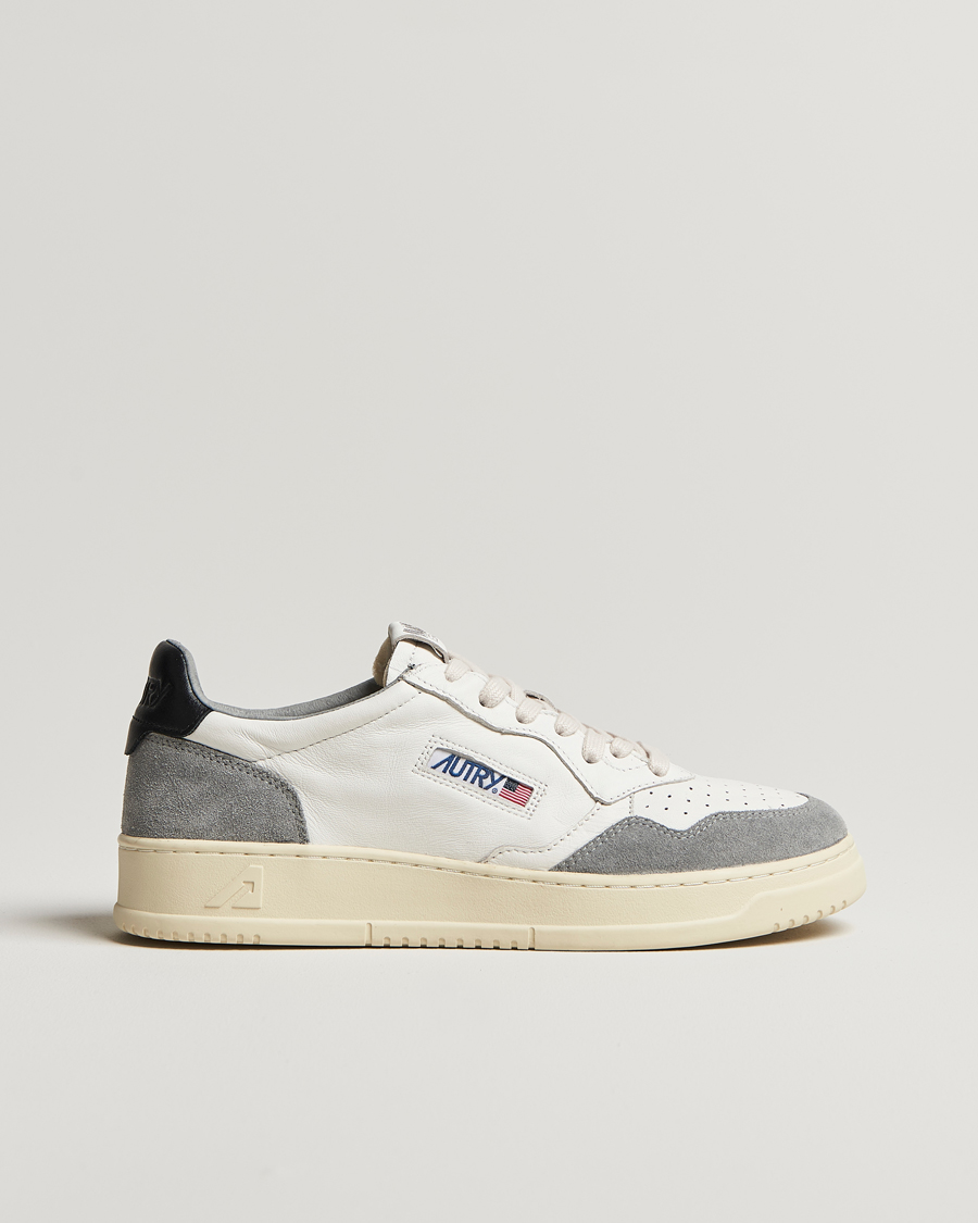 Herr | Autry Medalist Low Goat Leather/Suede Sneaker Grey/Black | Autry | Medalist Low Goat Leather/Suede Sneaker Grey/Black