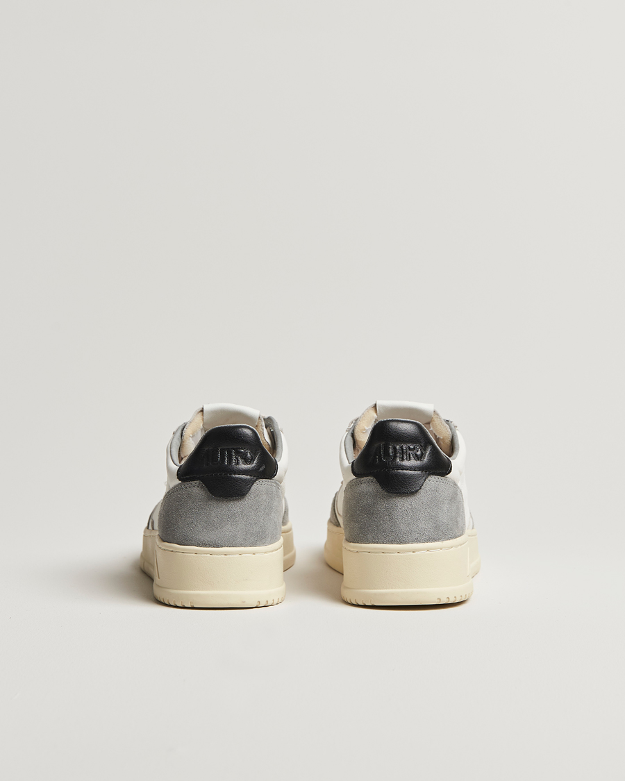 Herr | Autry Medalist Low Goat Leather/Suede Sneaker Grey/Black | Autry | Medalist Low Goat Leather/Suede Sneaker Grey/Black