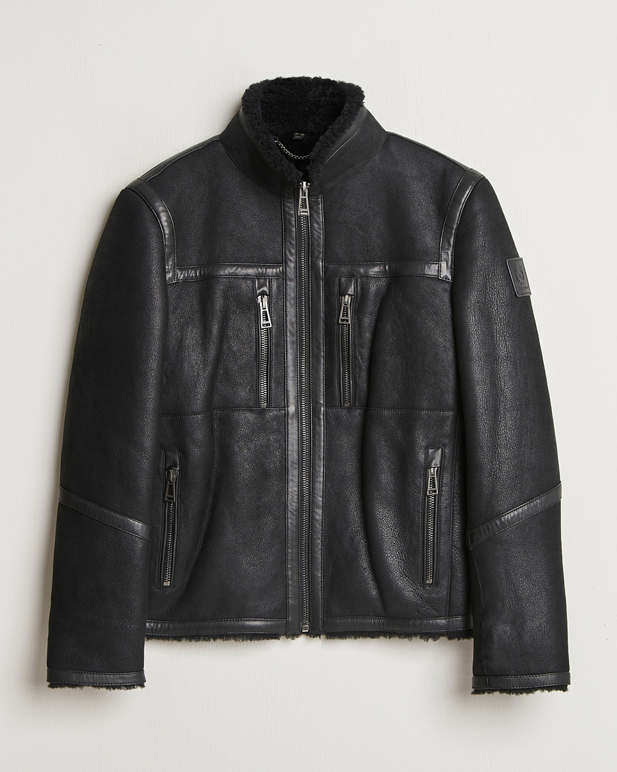Herr | Jackor | Belstaff | Tundra Sherling Leather Jacket Black