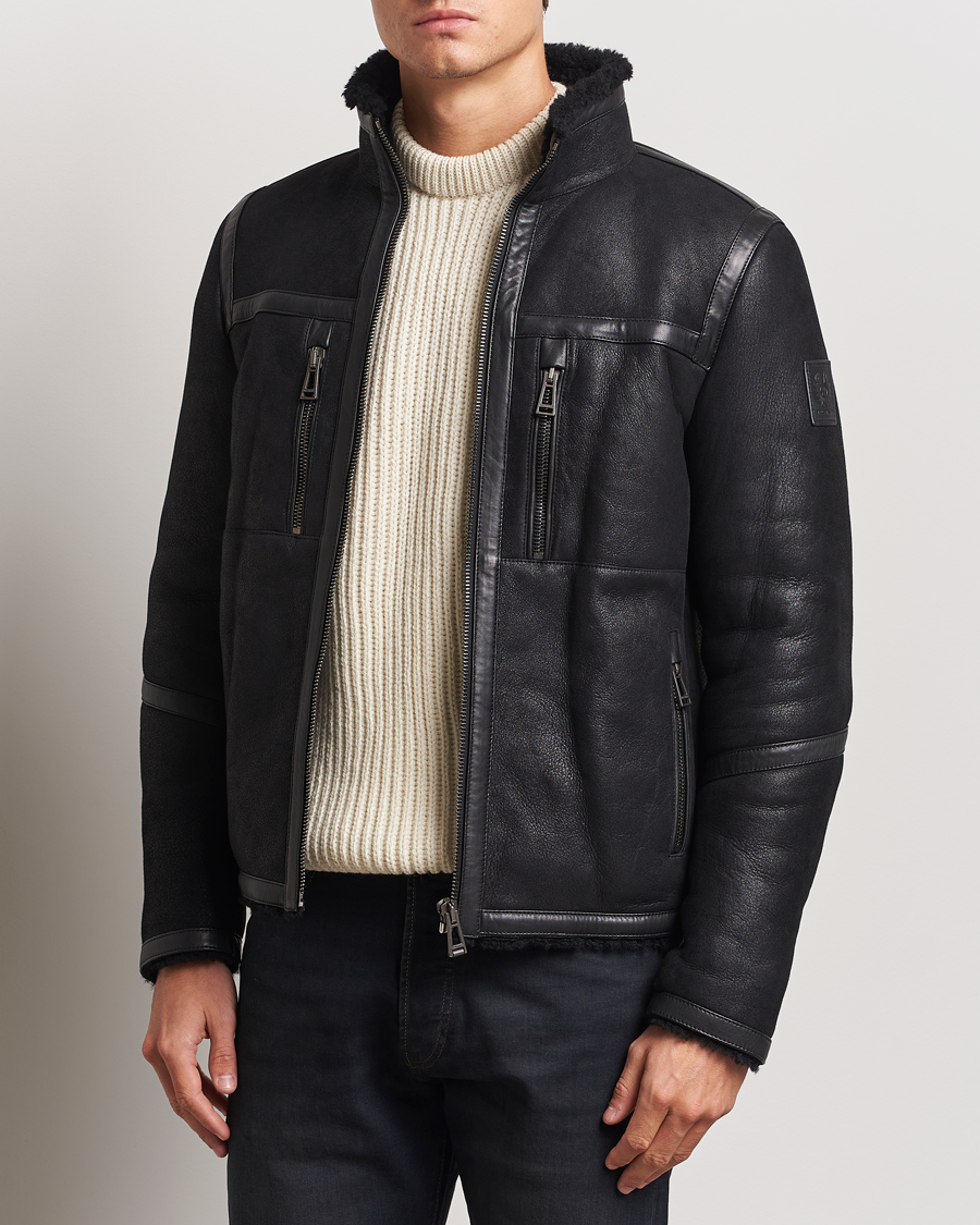 Herr | Jackor | Belstaff | Tundra Sherling Leather Jacket Black