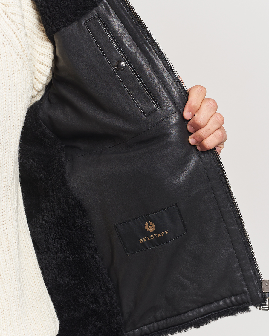Herr | Jackor | Belstaff | Tundra Sherling Leather Jacket Black