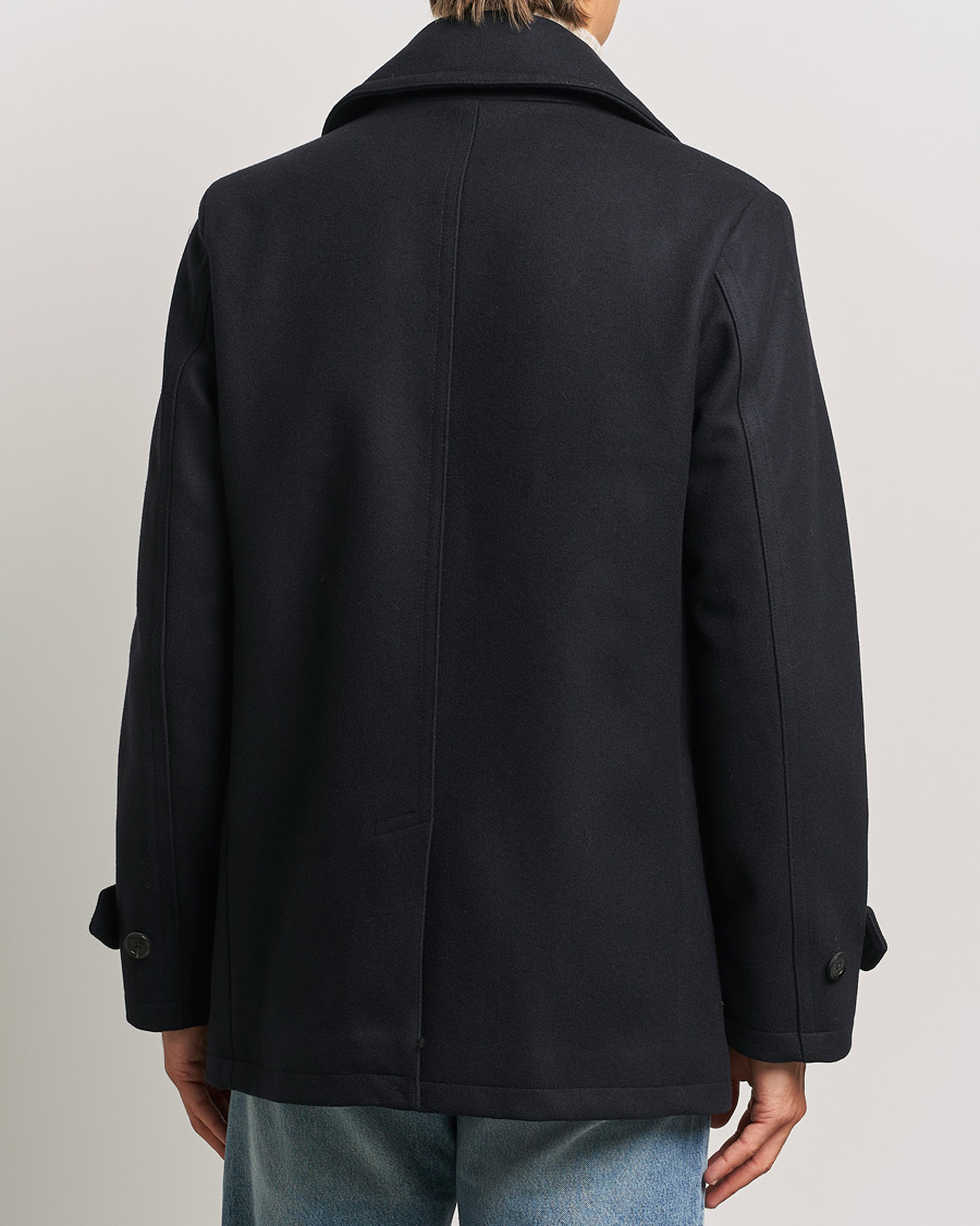 Herr | Jackor | Belstaff | Milford Wool Peacoat Ink Blue