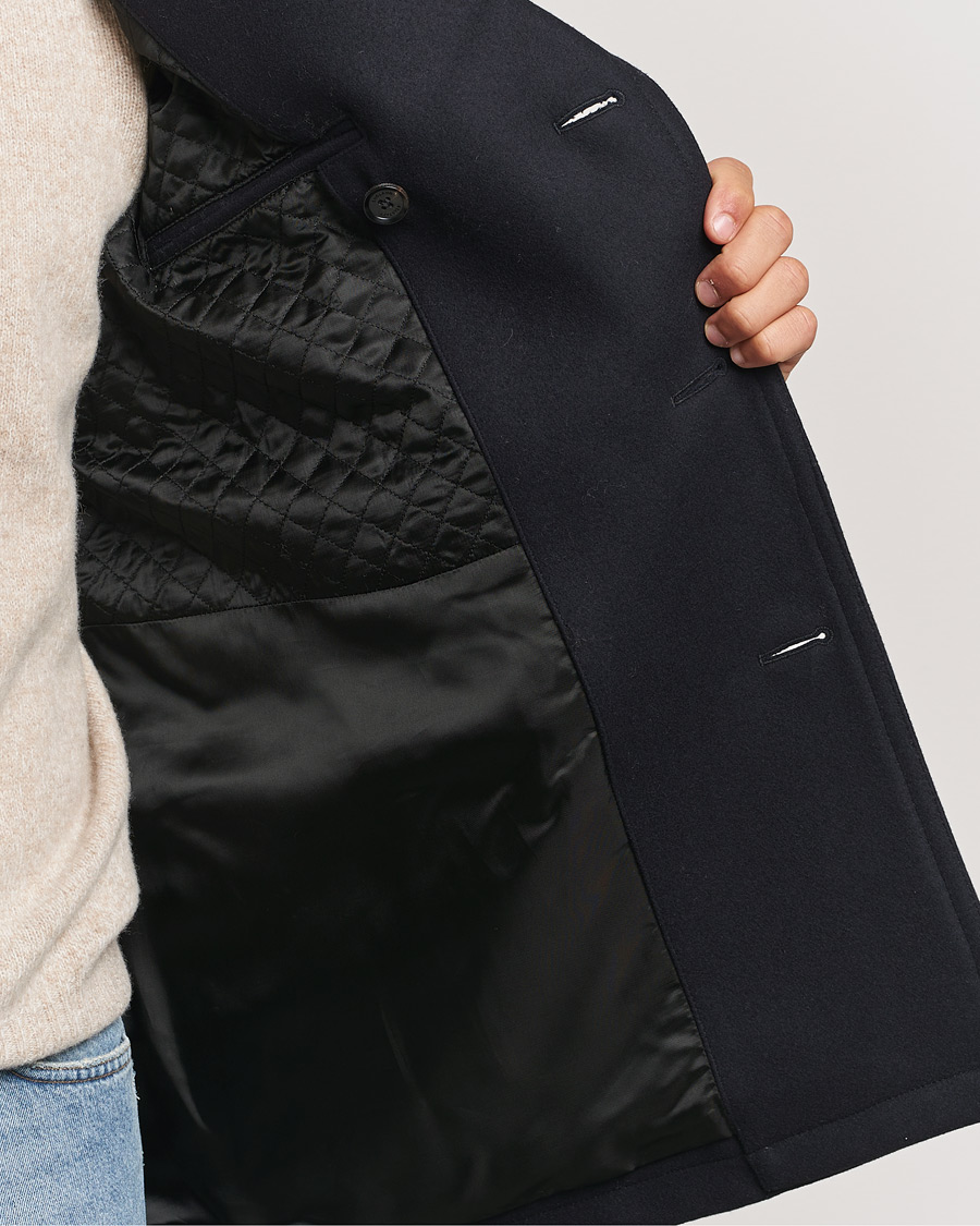 Herr | Jackor | Belstaff | Milford Wool Peacoat Ink Blue