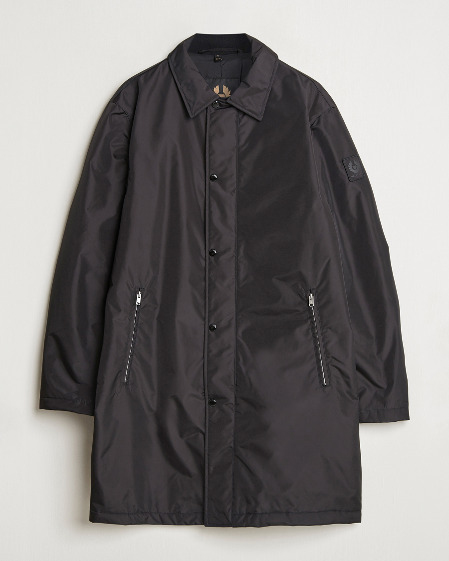 Herr | Jackor | Belstaff | Drill Padded Nylon Coat Black
