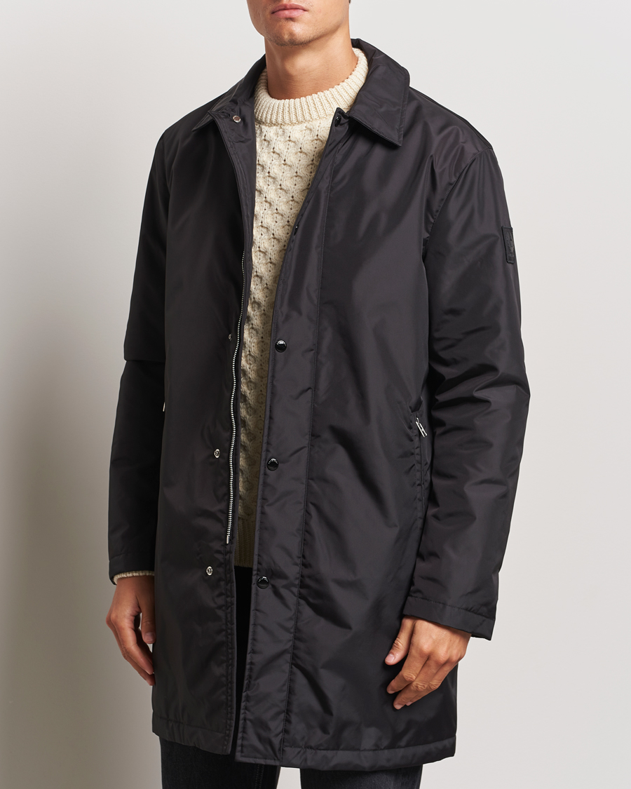 Herr | Jackor | Belstaff | Drill Padded Nylon Coat Black