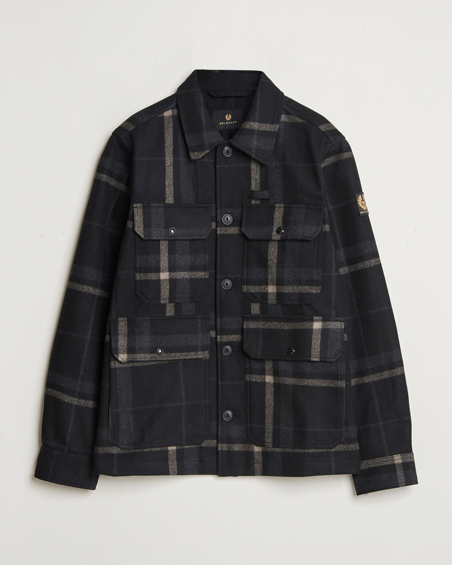 Herr | Jackor | Belstaff | Forge Checked Wool Jacket Charcoal