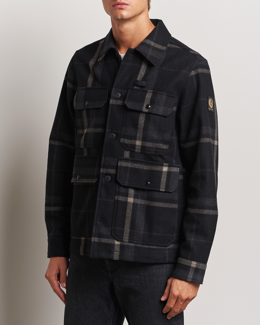 Herr | Jackor | Belstaff | Forge Checked Wool Jacket Charcoal