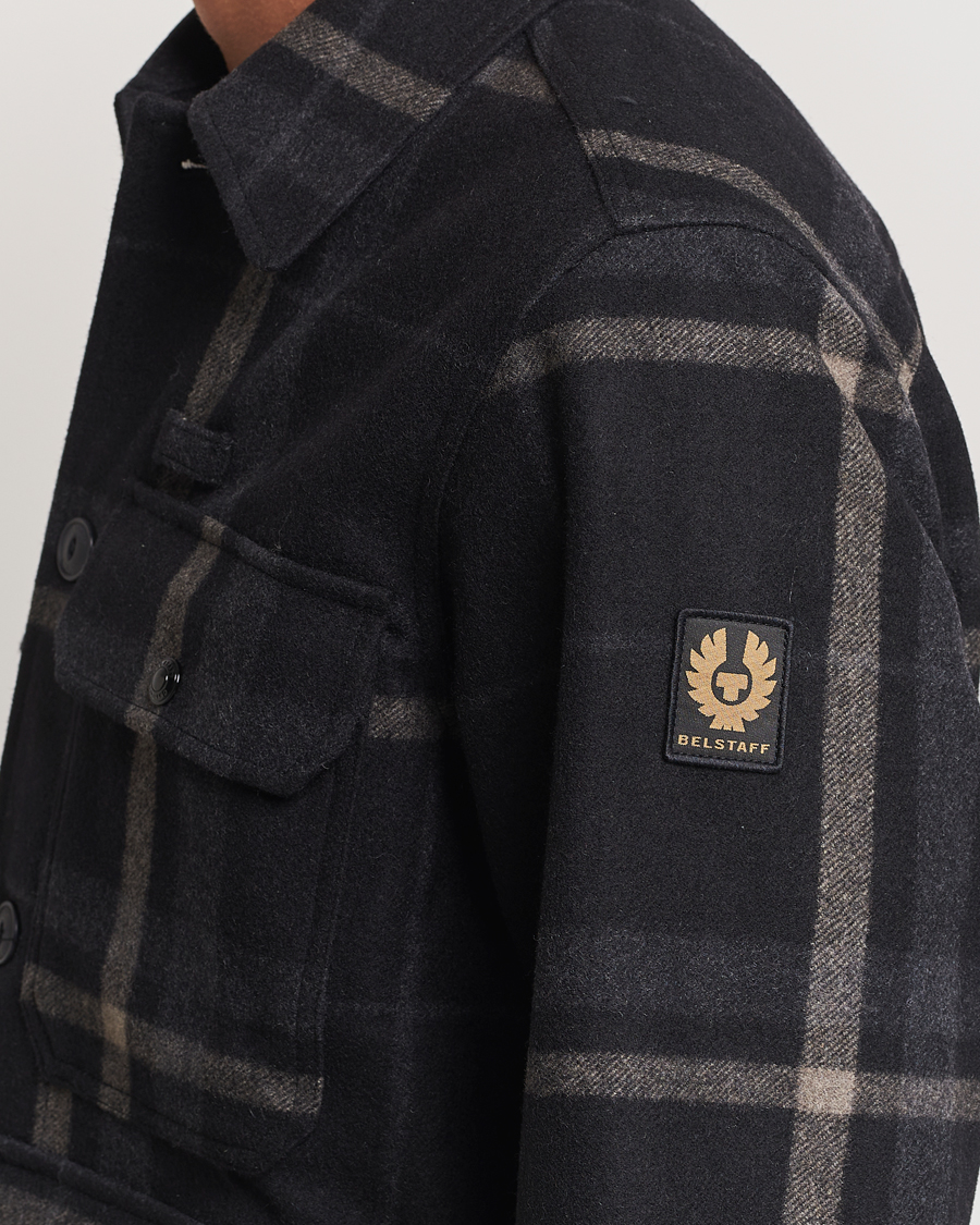 Herr | Jackor | Belstaff | Forge Checked Wool Jacket Charcoal