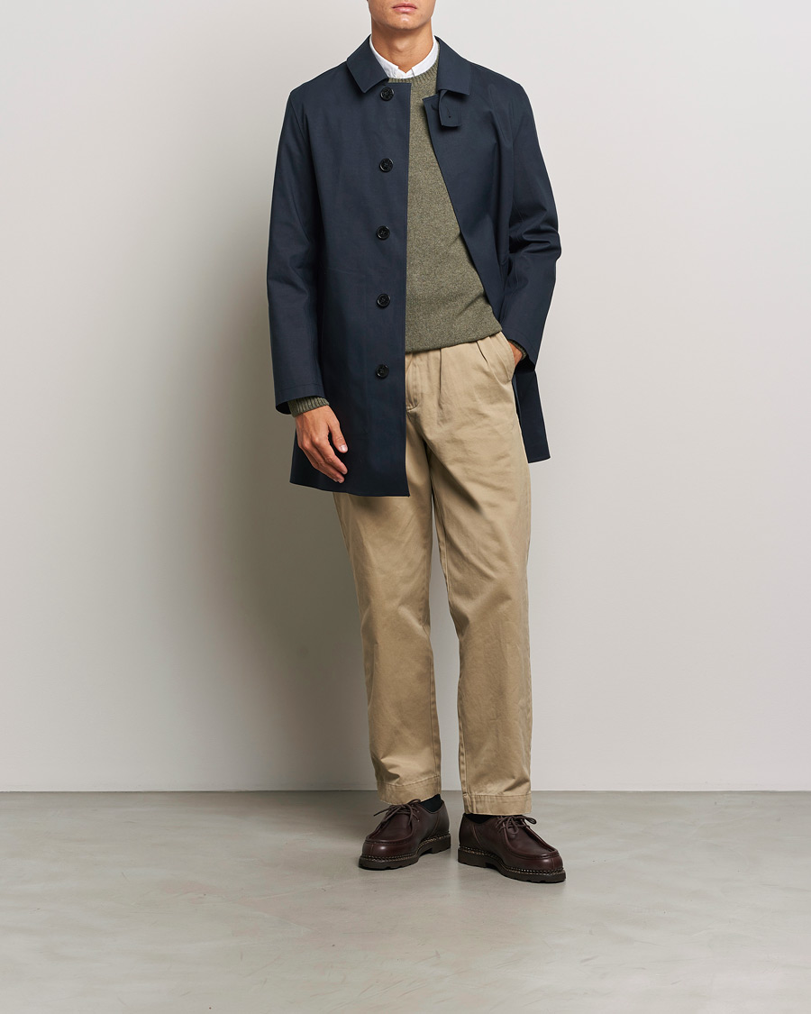Herr | Jackor | Mackintosh | Dunkeld Short Coat Navy