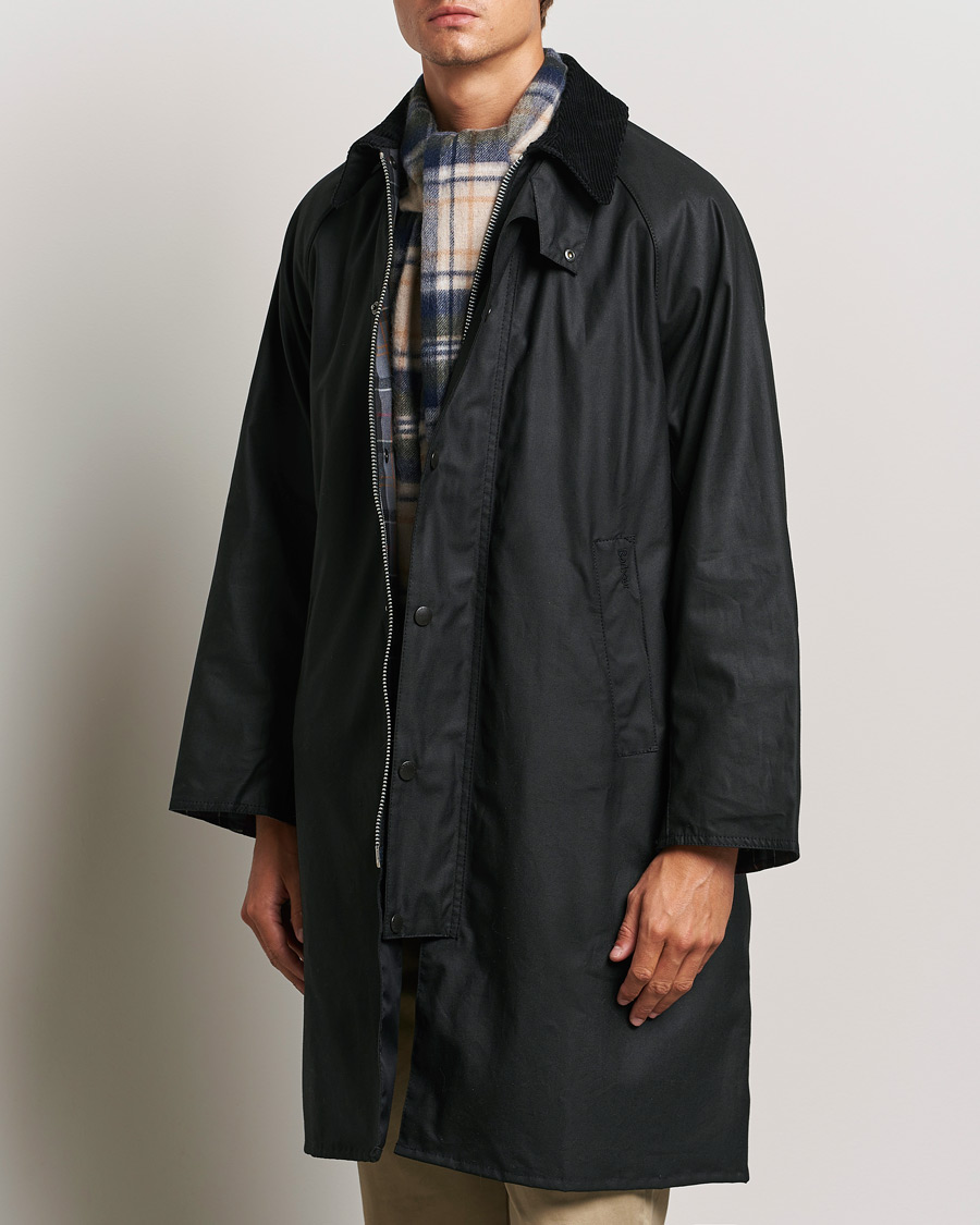 Herr | Jackor | Barbour Heritage | Modfied Exmoore Wax Coat Black