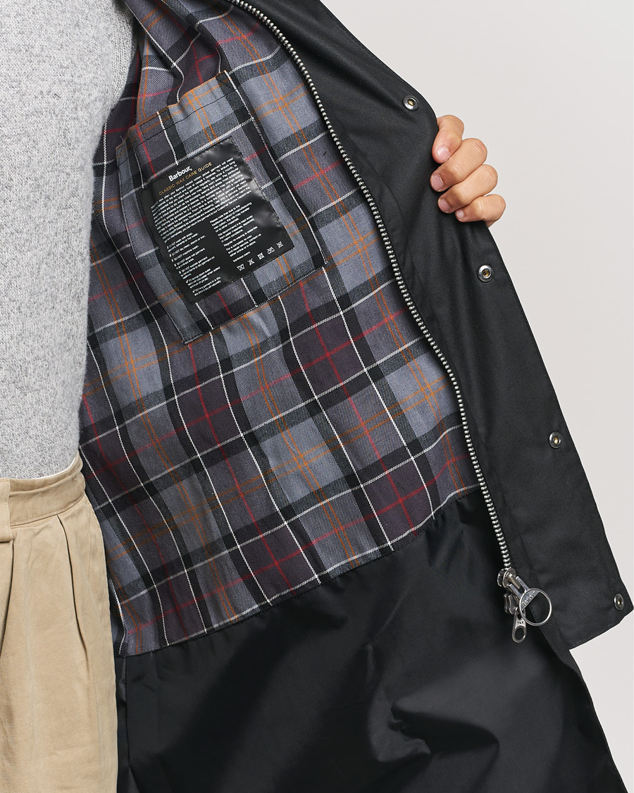 Herr | Jackor | Barbour Heritage | Modfied Exmoore Wax Coat Black