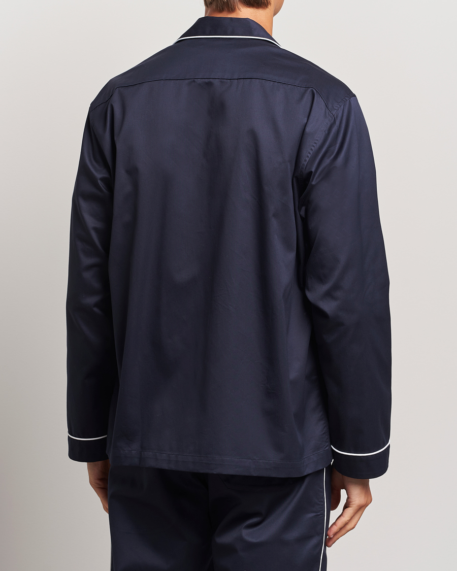 Herr | Pyjamas & Morgonrockar | Tekla | Sateen Pyjama Shirt Chelsea Navy