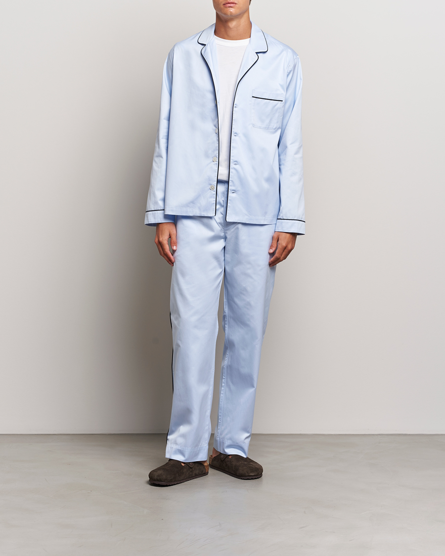Herr | Pyjamas & Morgonrockar | Tekla | Sateen Pyjama Pants Bellhop Blue