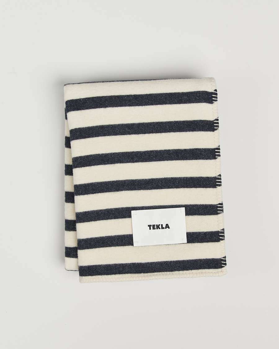 Herr | Tekla Lambswool Blanket Magpie Stripes | Tekla | Lambswool Blanket Magpie Stripes