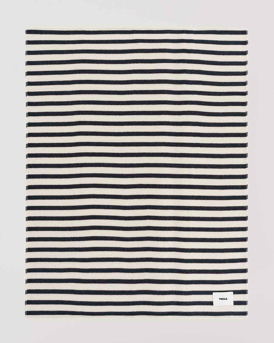 Herr | Tekla Lambswool Blanket Magpie Stripes | Tekla | Lambswool Blanket Magpie Stripes