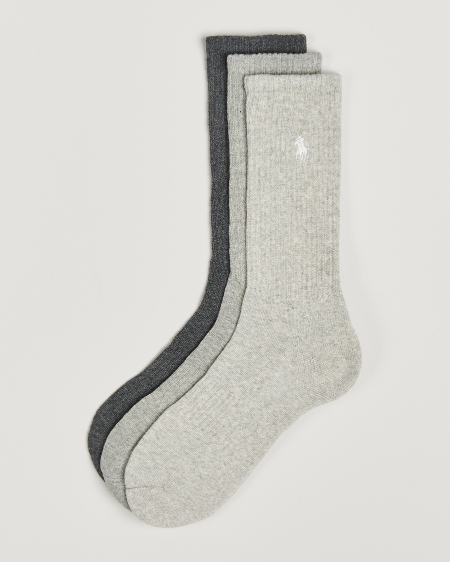 Herr | Underkläder | Polo Ralph Lauren | 3-Pack Rib Cotton Sock Grey