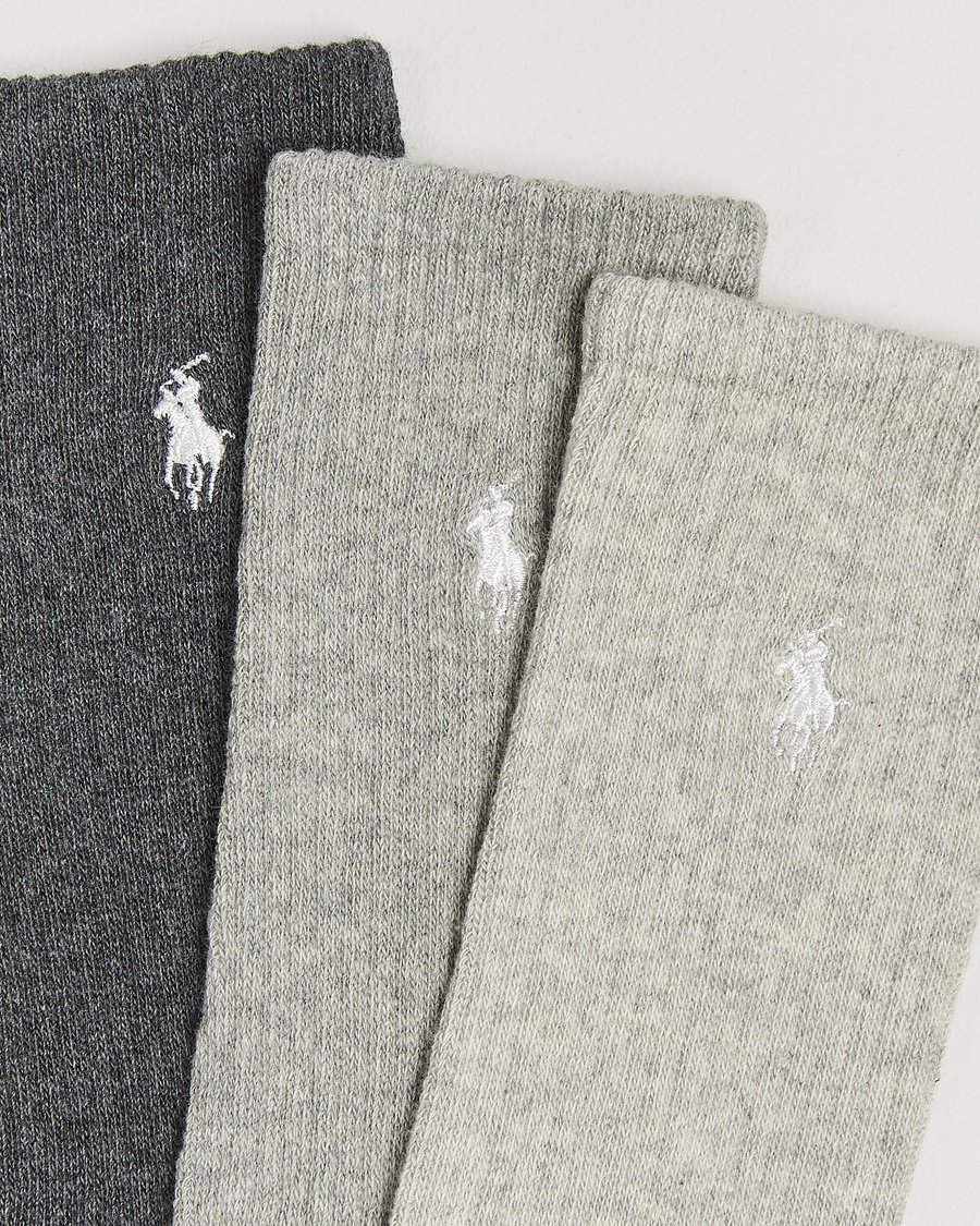 Herr | Underkläder | Polo Ralph Lauren | 3-Pack Rib Cotton Sock Grey