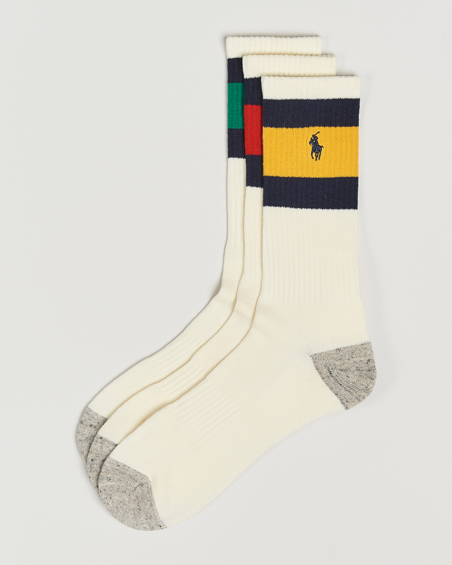 Herr | Underkläder | Polo Ralph Lauren | 3-Pack Sport Stripe Socks White