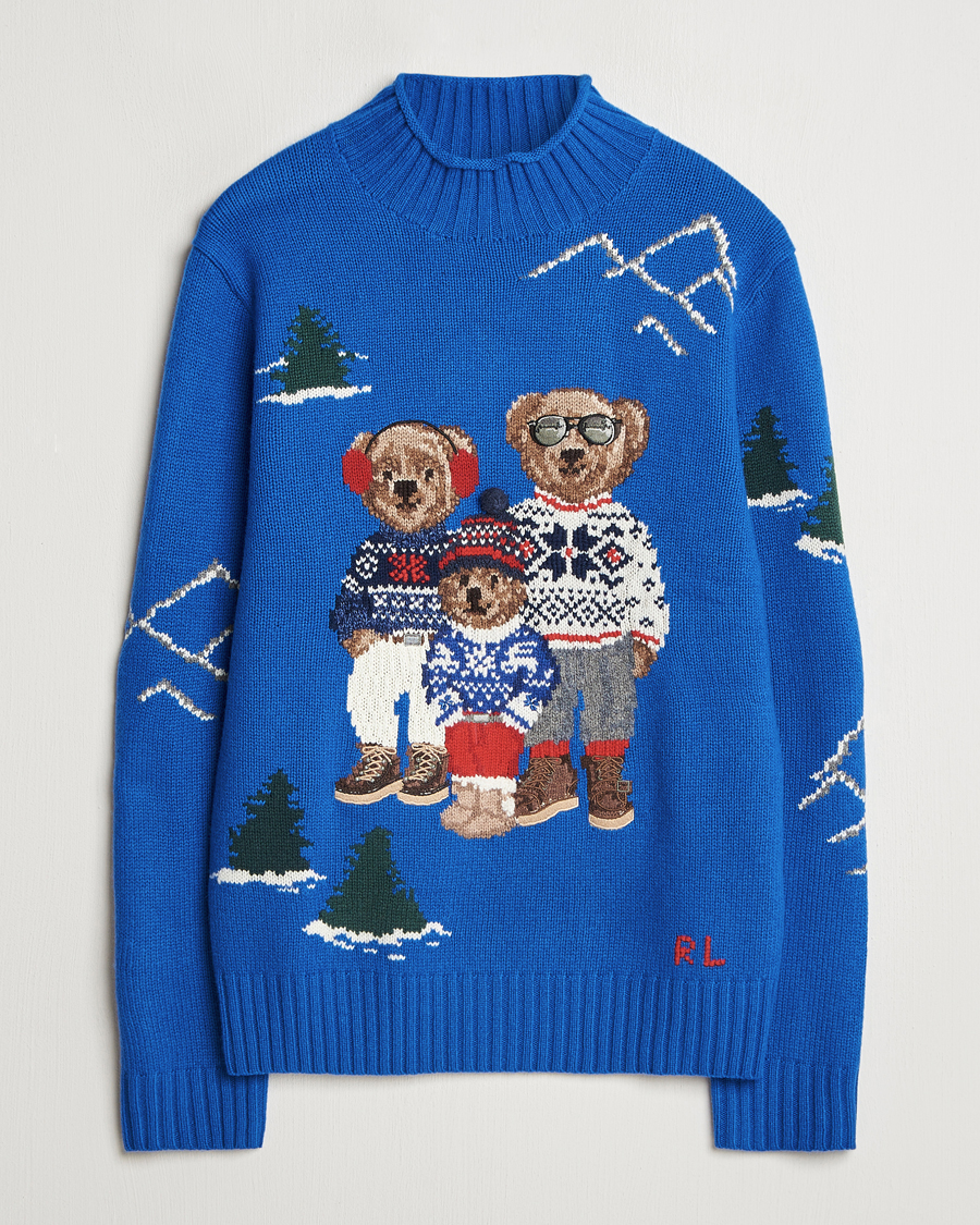 Herr | Tröjor | Polo Ralph Lauren | Family Bear Knitted Polo Heritage Royal