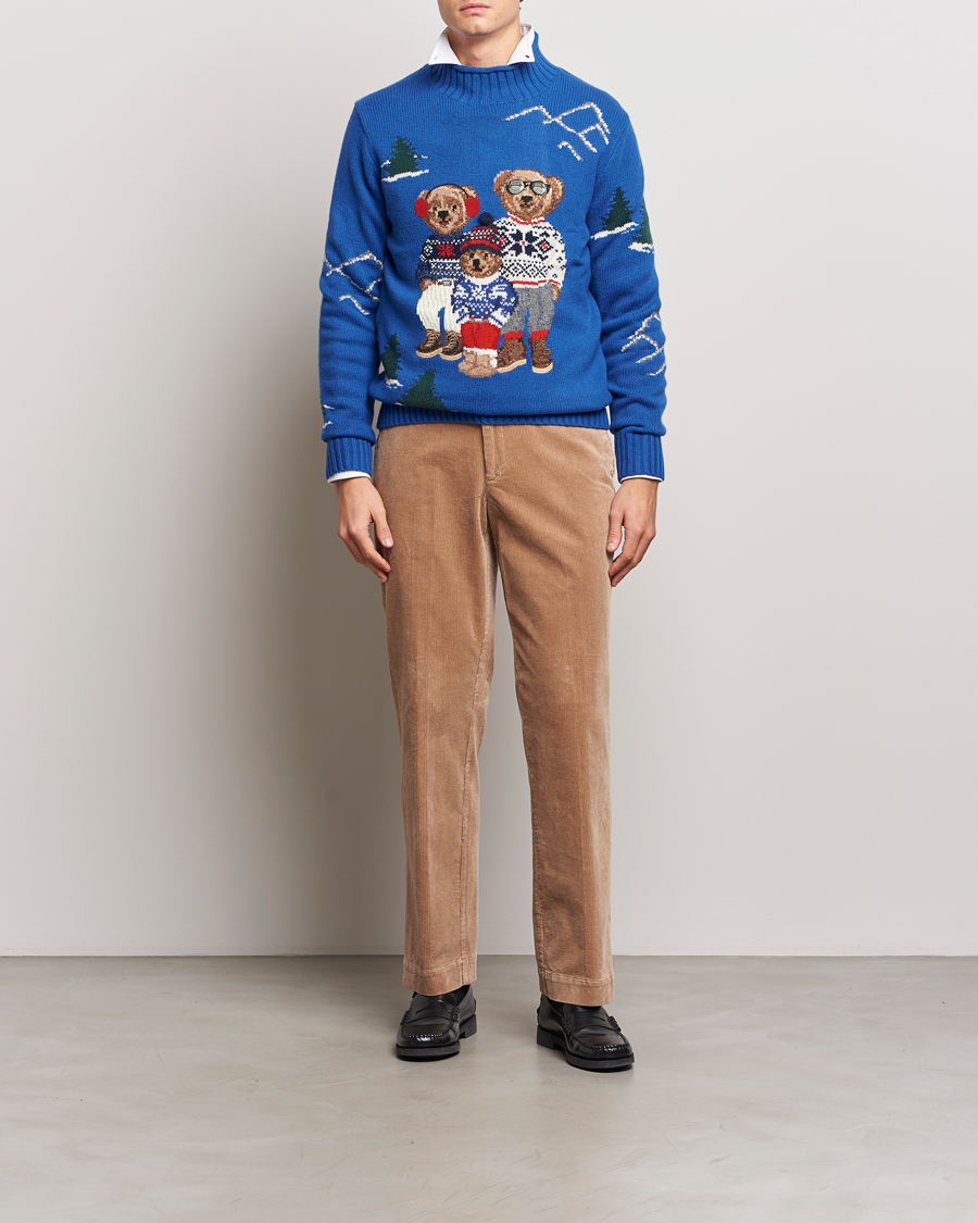 Herr | Tröjor | Polo Ralph Lauren | Family Bear Knitted Polo Heritage Royal