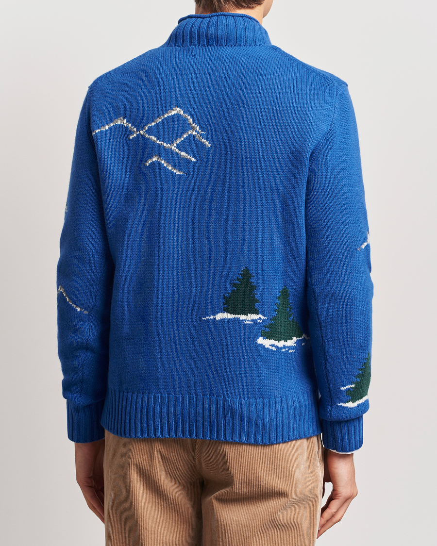 Herr | Tröjor | Polo Ralph Lauren | Family Bear Knitted Polo Heritage Royal