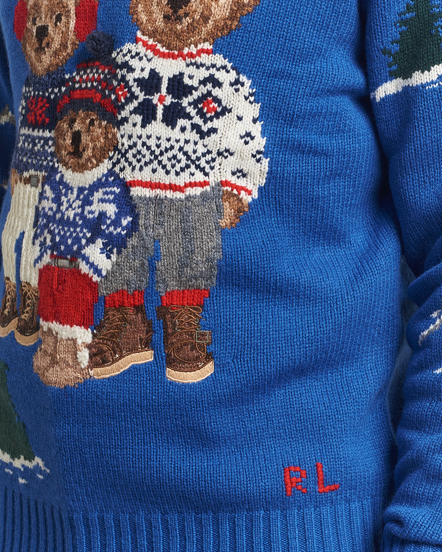 Herr | Tröjor | Polo Ralph Lauren | Family Bear Knitted Polo Heritage Royal