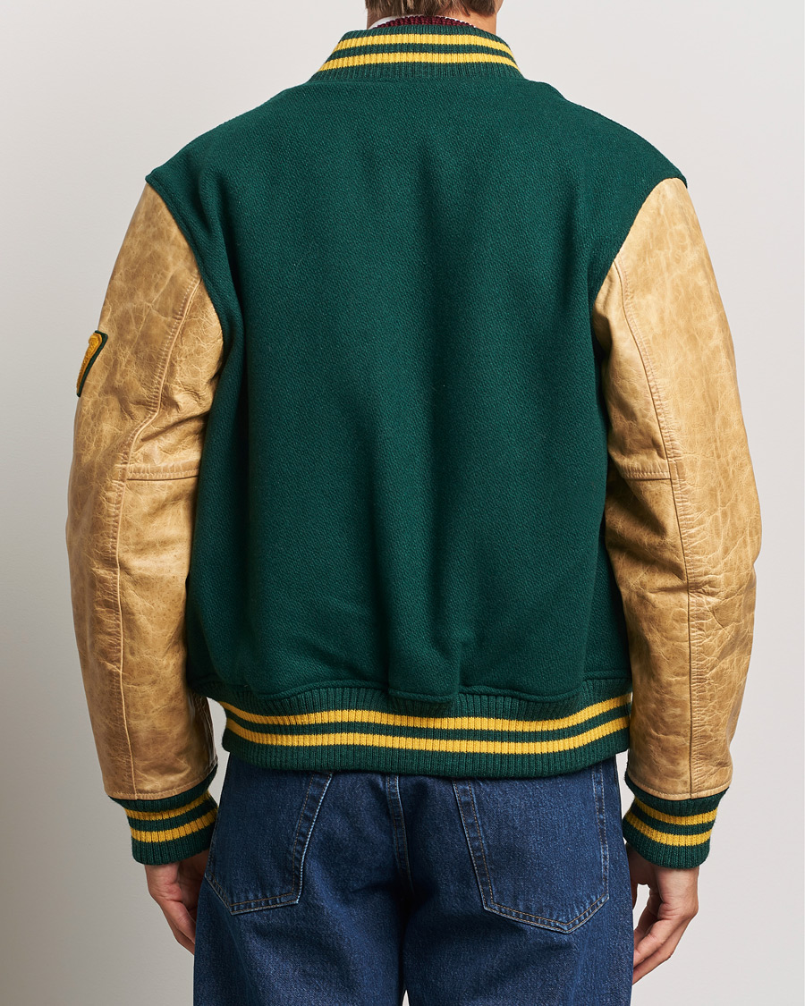 Herr | Jackor | Polo Ralph Lauren | Varsity Leather Bomber Moss Agate
