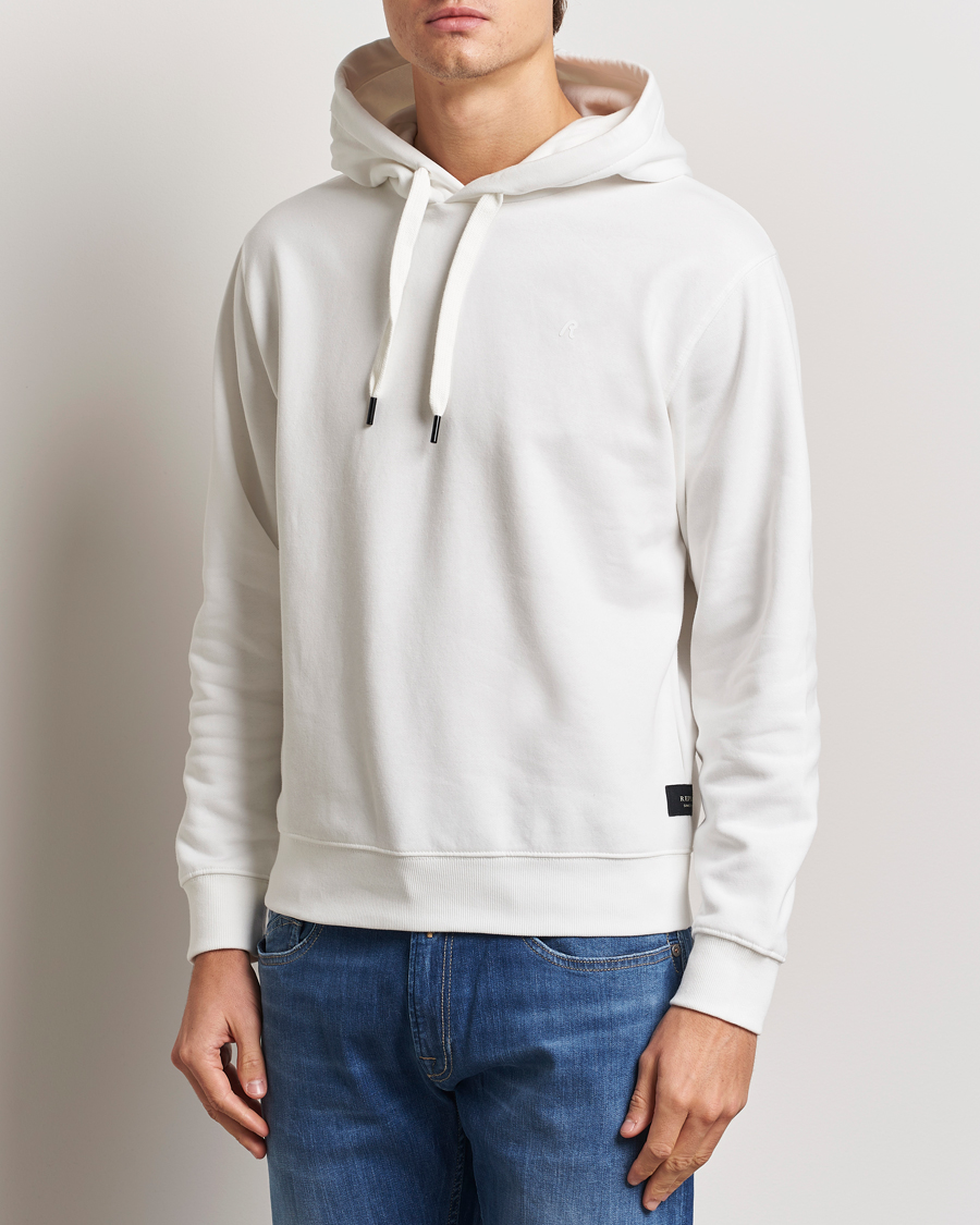 Herr | Tröjor | Replay | Tonal Logo Hoodie Off White