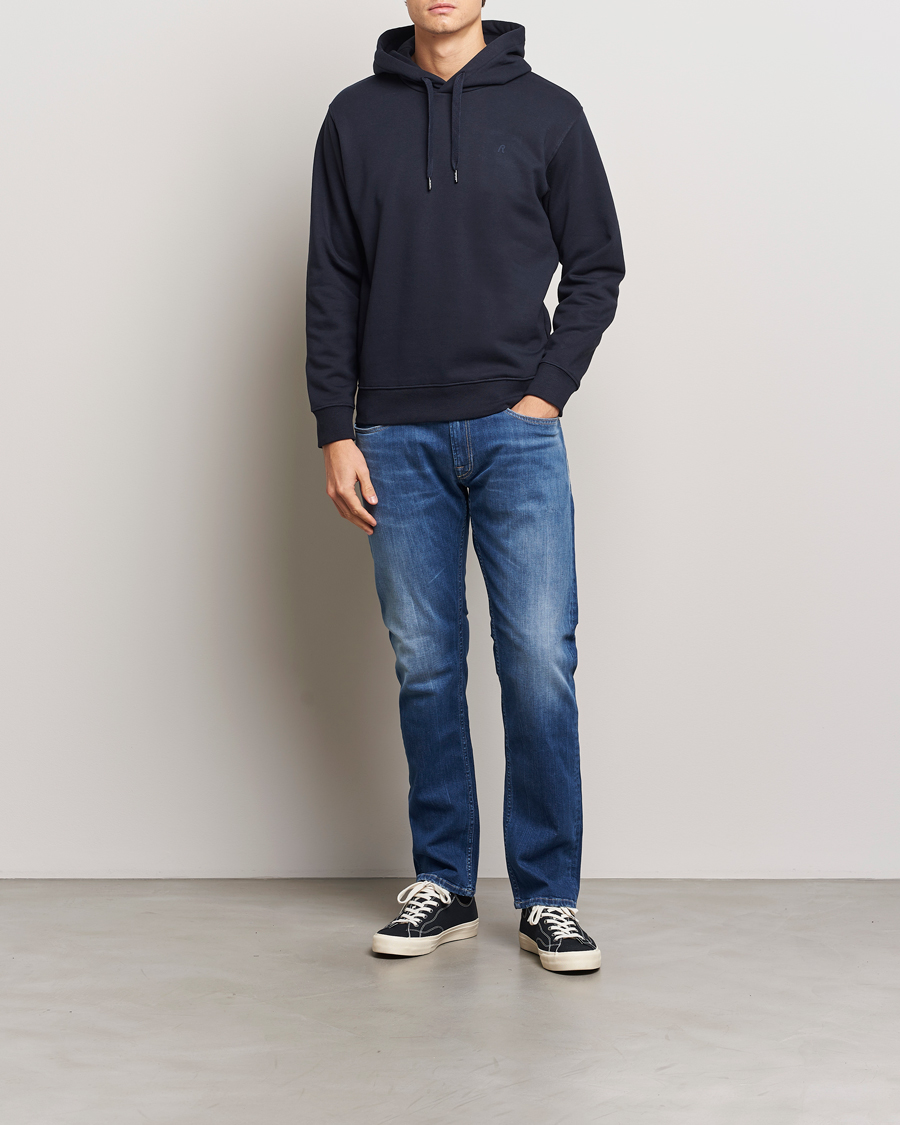 Herr | Tröjor | Replay | Tonal Logo Hoodie Navy