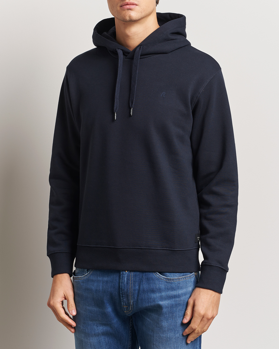 Herr | Tröjor | Replay | Tonal Logo Hoodie Navy
