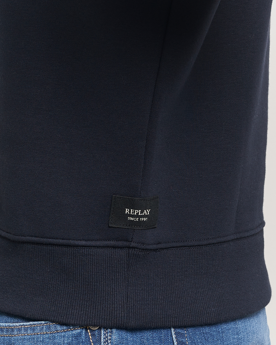 Herr | Tröjor | Replay | Tonal Logo Hoodie Navy
