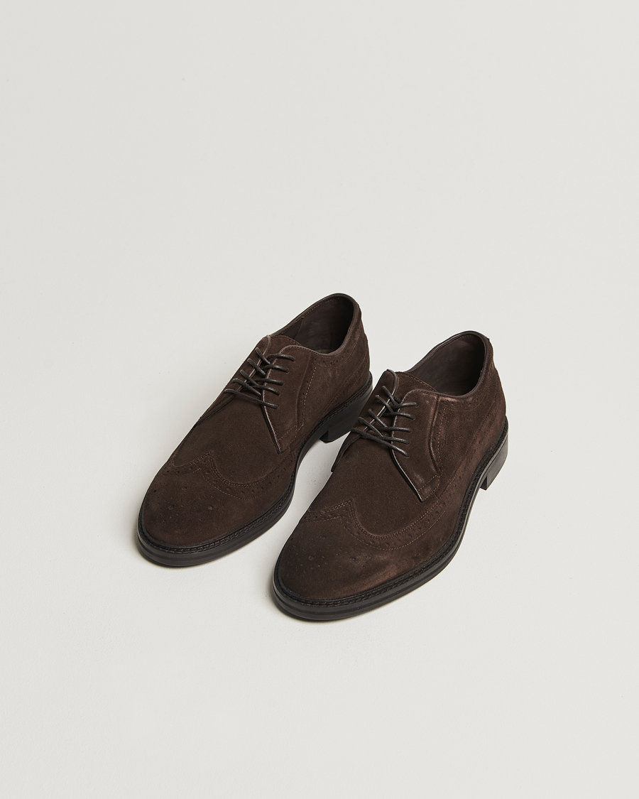 Herr | GANT Bidford Suede Brogues Ebony Brown | GANT | Bidford Suede Brogues Ebony Brown