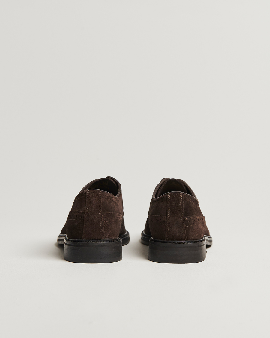 Herr | GANT Bidford Suede Brogues Ebony Brown | GANT | Bidford Suede Brogues Ebony Brown