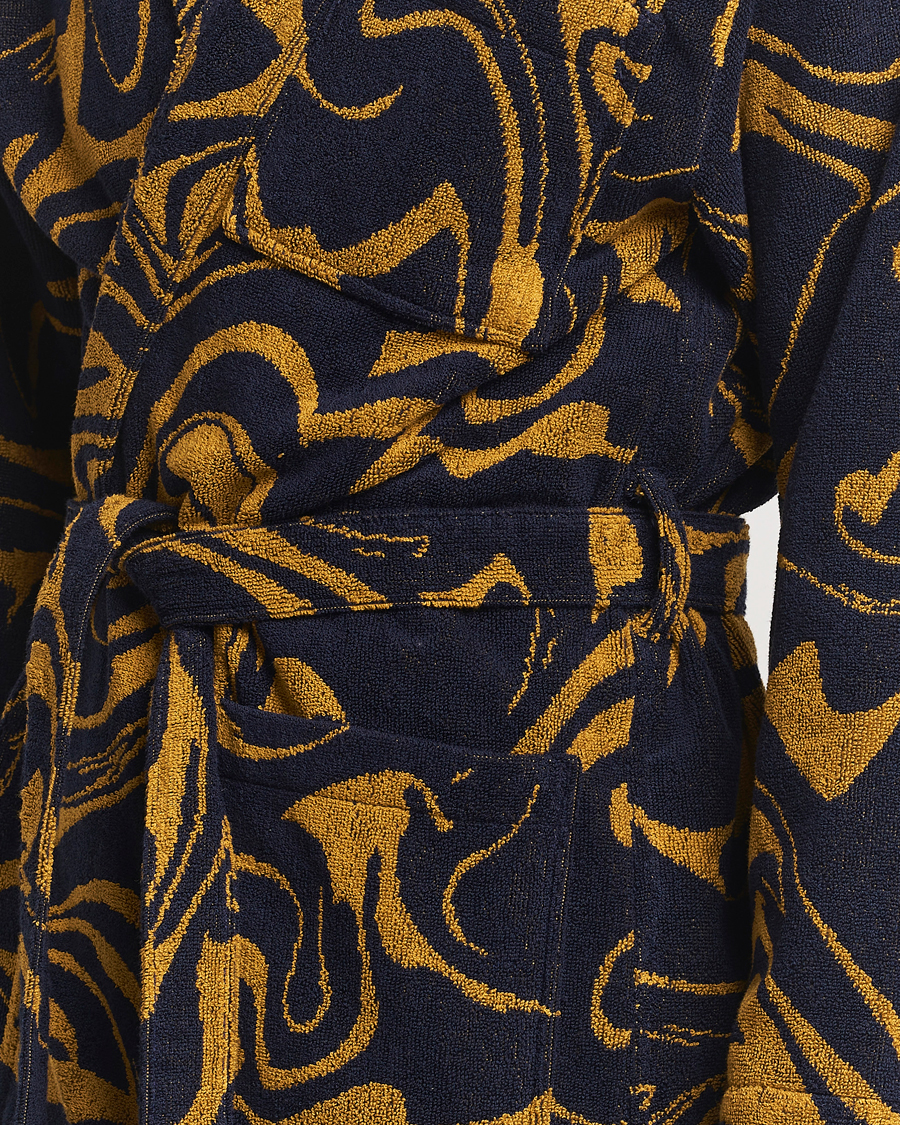 Herr | Pyjamas & Morgonrockar | OAS | Marble Robe Black/Yellow